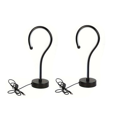 2PC Creative Question Mark Shape Table Lamp, USB Three-color Dimming Desktop Decoration Table Lamp - room setting