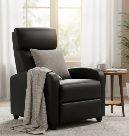 Modern Fabric Recliner Sofa - Comfort Meets Style - angle view