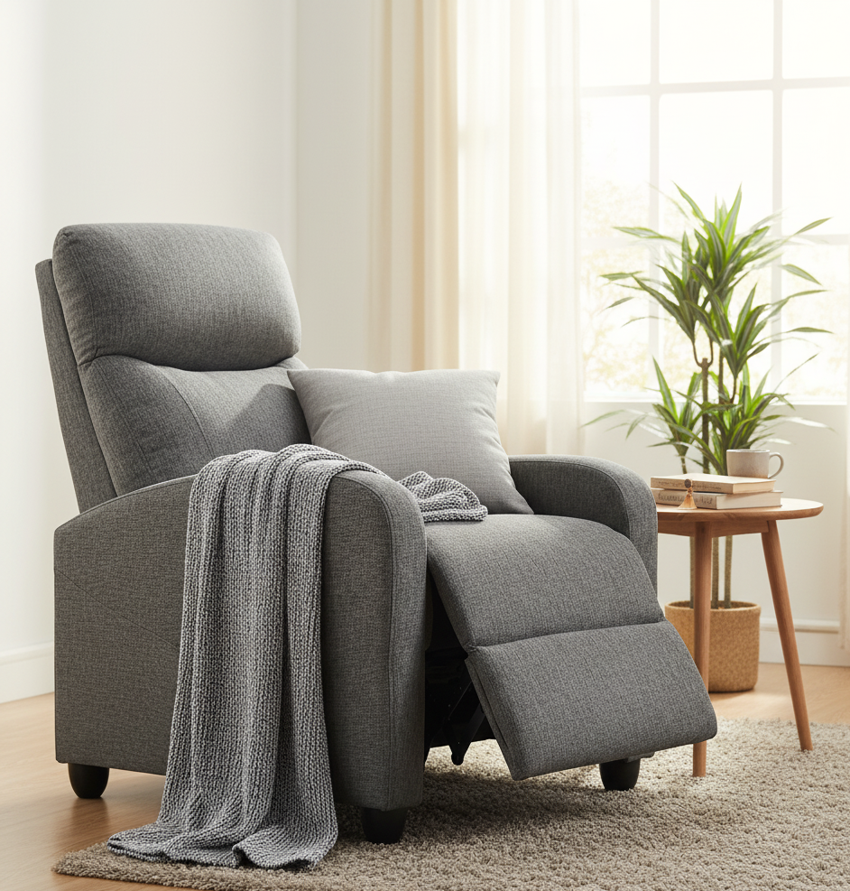 Modern Fabric Recliner Sofa – Comfort Meets Style