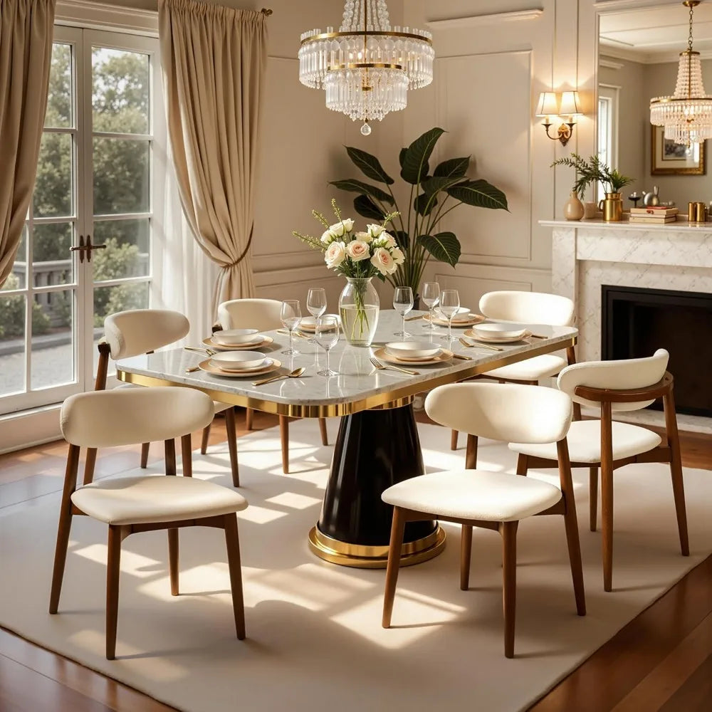 Elegant Curved Back Dining Chair