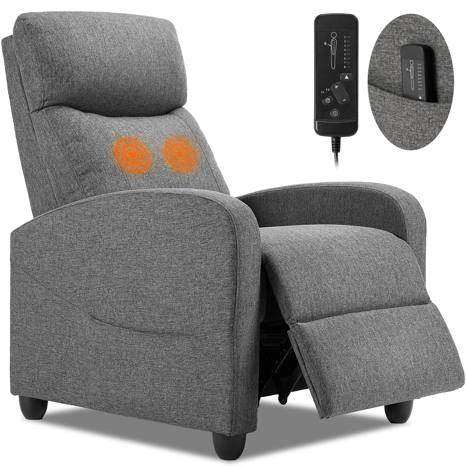 Modern Fabric Recliner Sofa - Comfort Meets Style - close-up