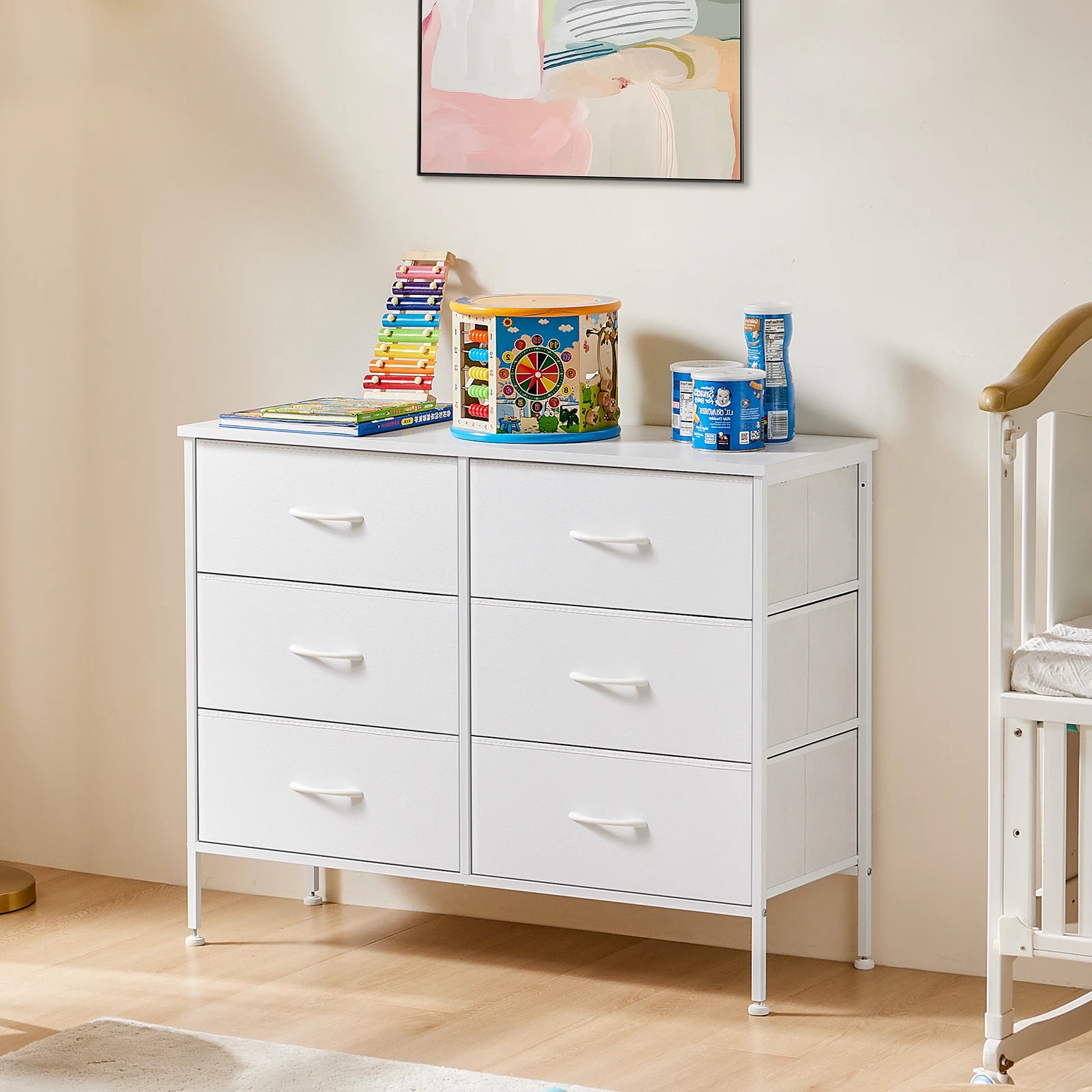 modern drawer dresser - dimensions view