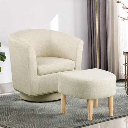 Modern Swivel Accent Chair with Ottoman - view 12