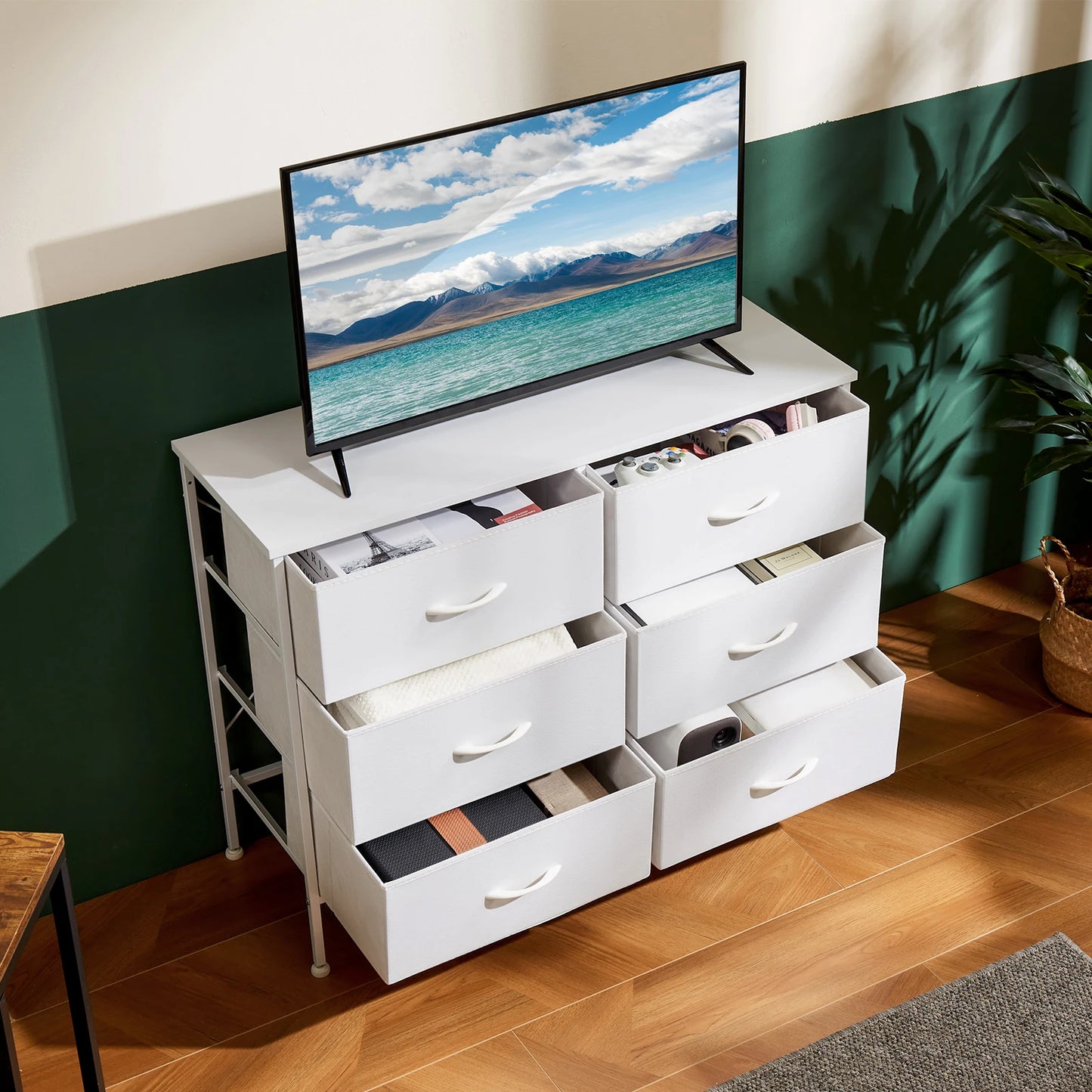 modern drawer dresser - close-up