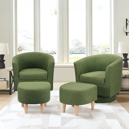 Modern Swivel Accent Chair with Ottoman - view 14