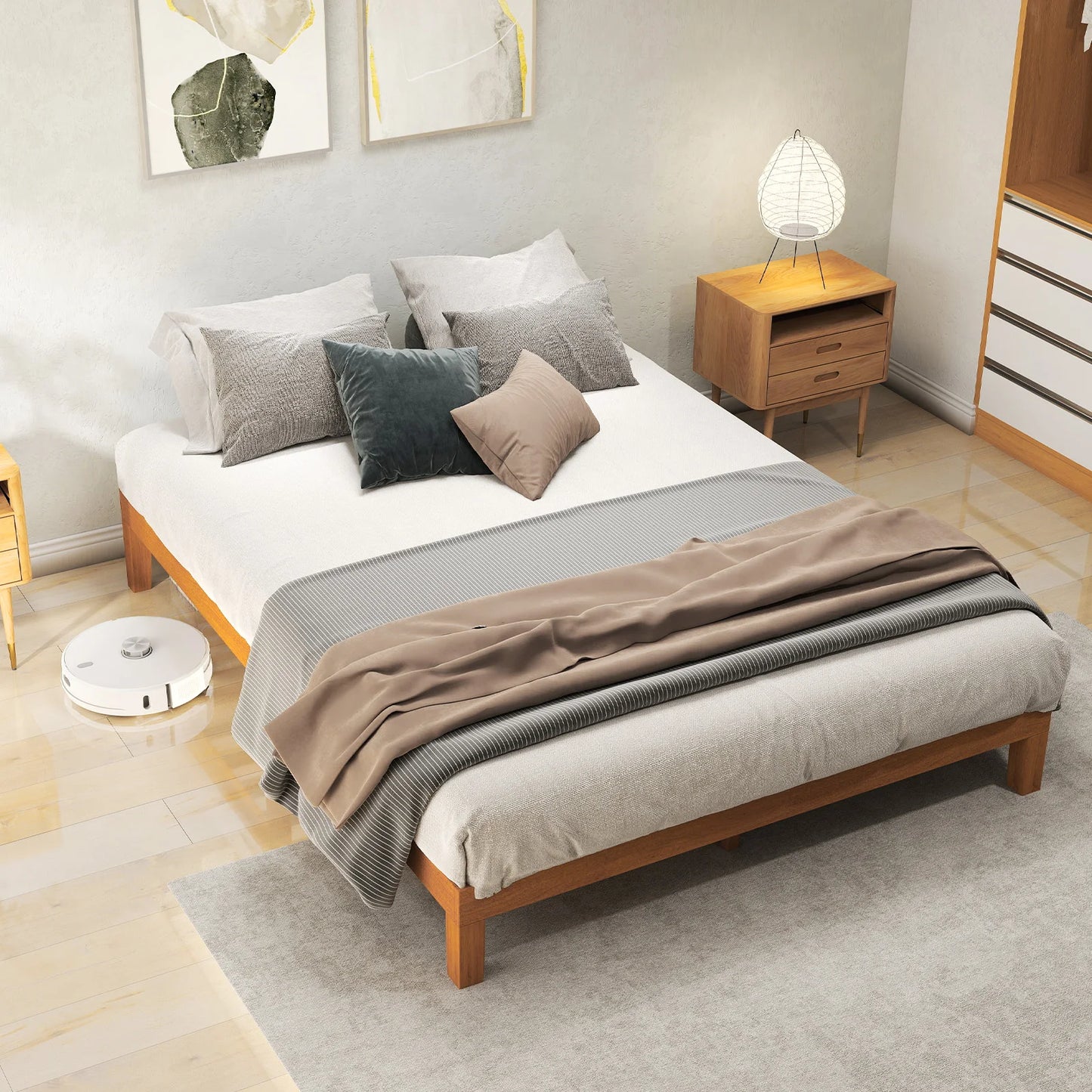 ERG Solid Pine Wood Bed Frame
