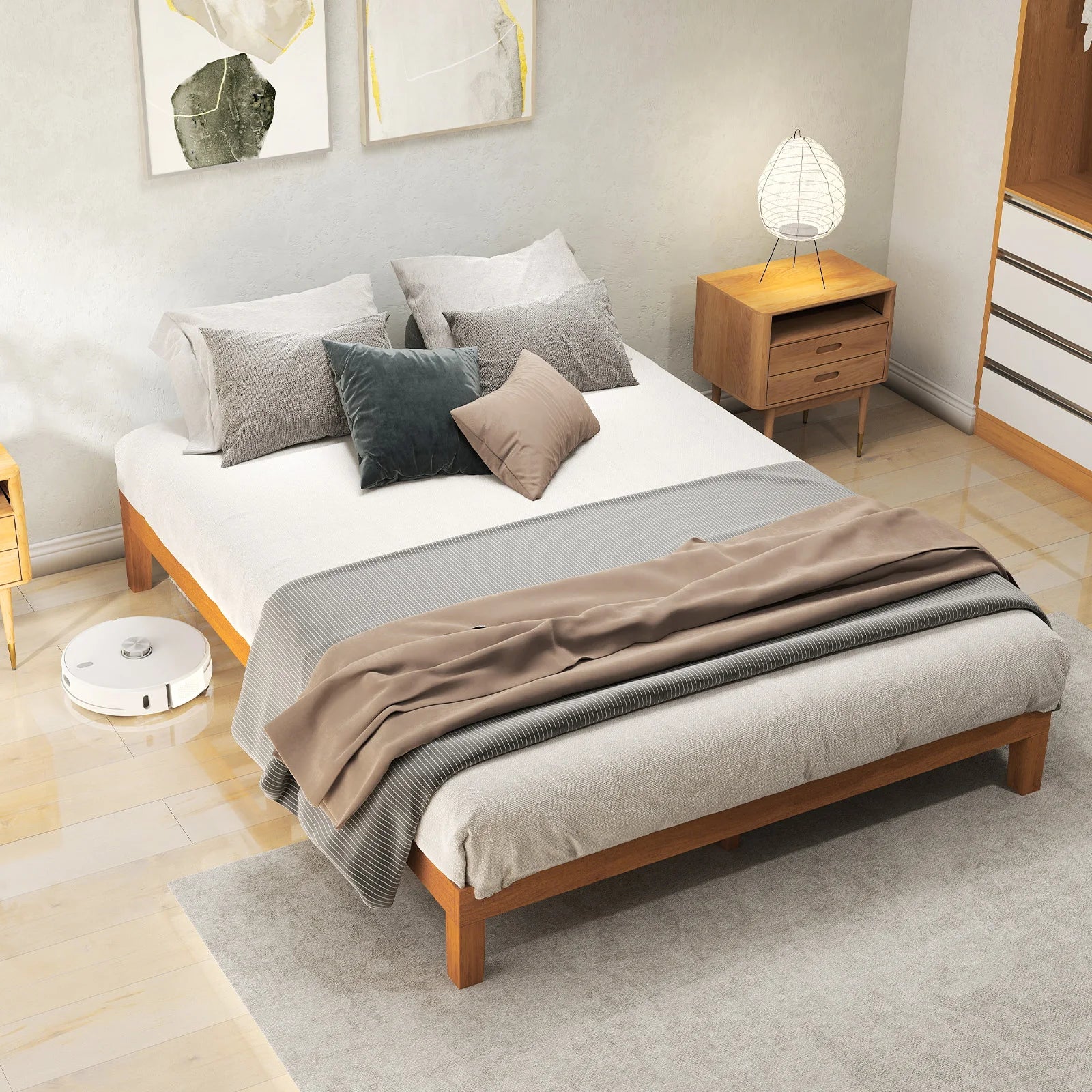 ERG Solid Pine Wood Bed Frame
