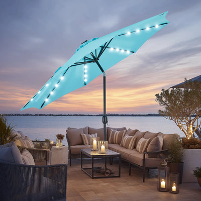 Outdoor Solar Patio Sunshade Umbrella