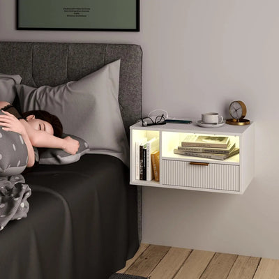 LED floating nightstand