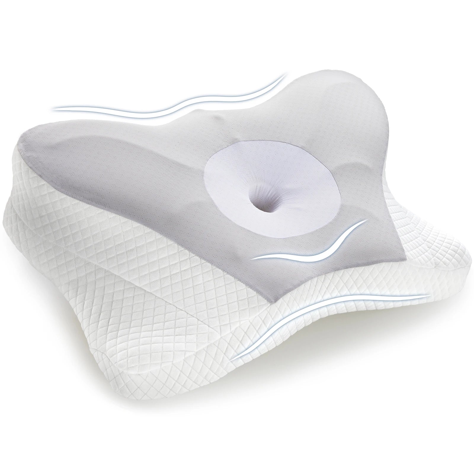 ERG Memory Foam Cervical Pillow - Comfort & Support for Healthy Sleep
