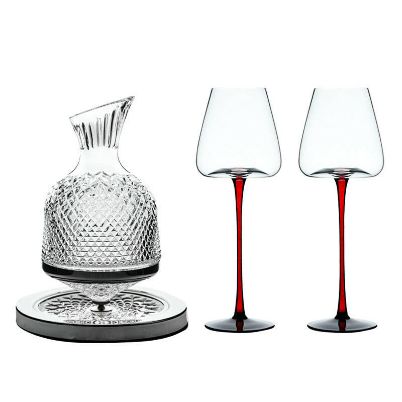360° Rotating Crystal Wine Decanter
