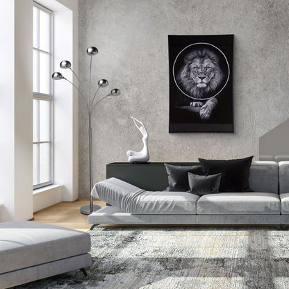 Lion Wall Art with LED Light - lifestyle shot
