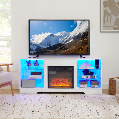 FlameEdge Modern TV Console - angle view