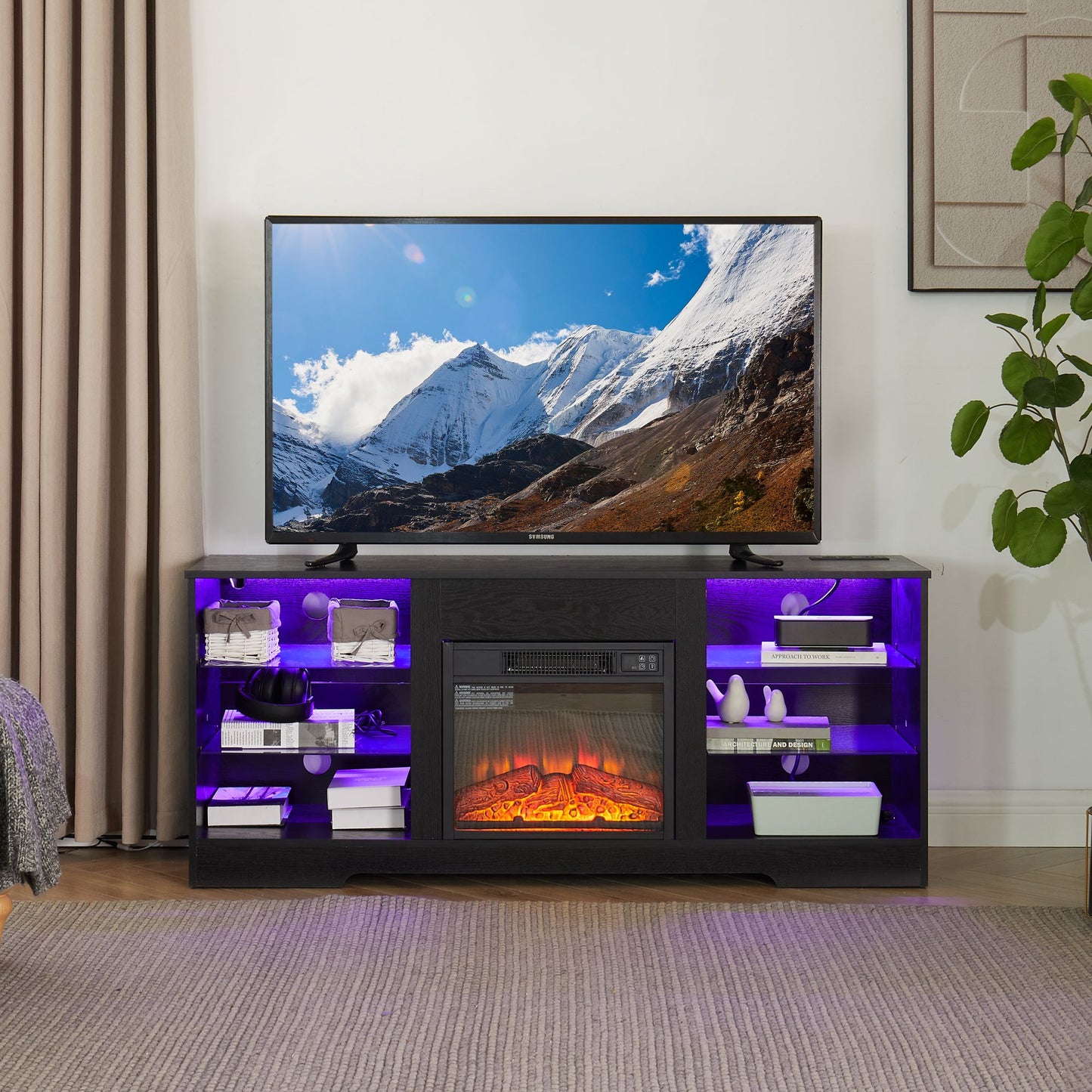 FlameEdge Modern TV Console