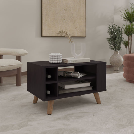 Modern Two-Tier Coffee Table - Natural Wood Finish