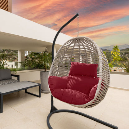 Egg Chair Cushion with Headrest - lifestyle shot