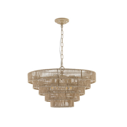 Boho Hemp Rope Chandelier