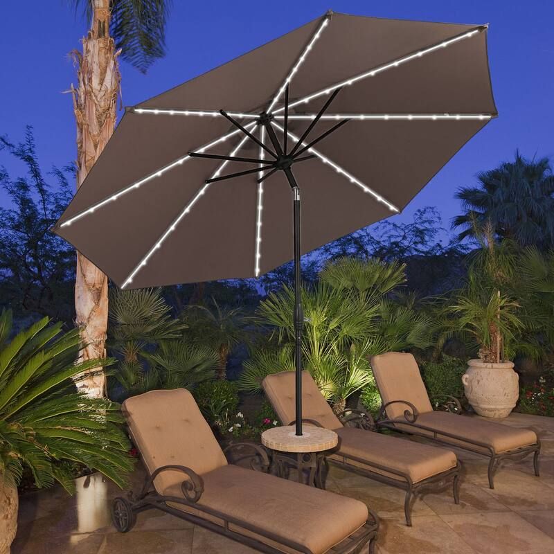 Outdoor Solar Patio Sunshade Umbrella